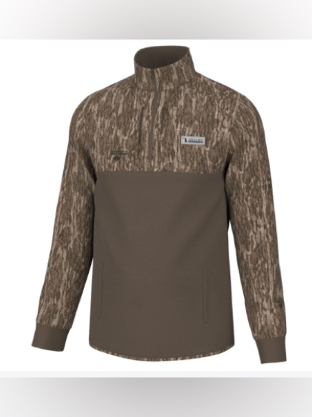 LOCAL BOY Mossy Oak Bottomland Fielder Quarter Zip Pullover